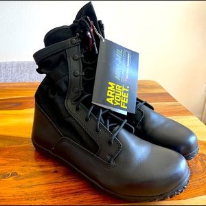 Mens 12 Tactical Research Black Leather Boots